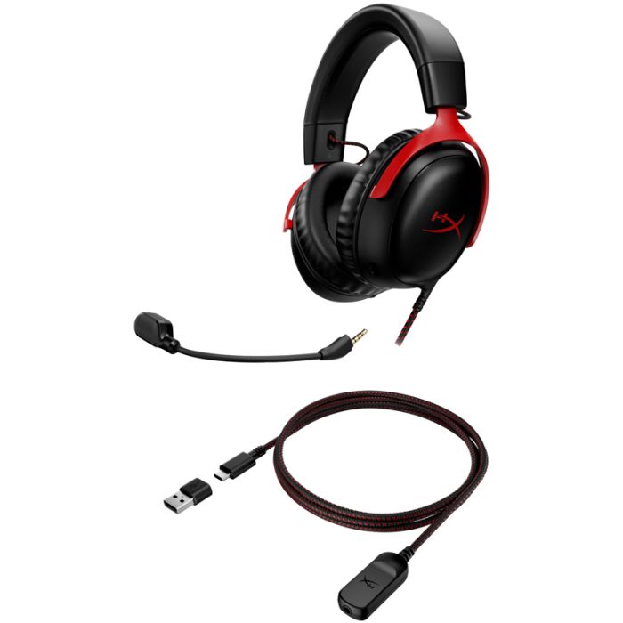 Micro Casque Filaire Gamer HyperX CLOUD III - Noir&Rouge