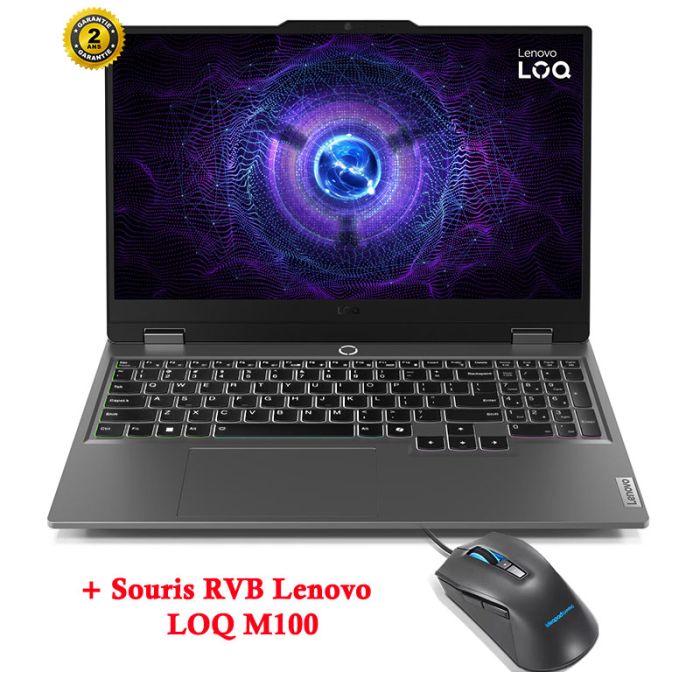 PC Portable Gamer LENOVO LOQ 15IAX9 i5 12ème Gén 24Go RTX 3050 (83GS00G1FG)