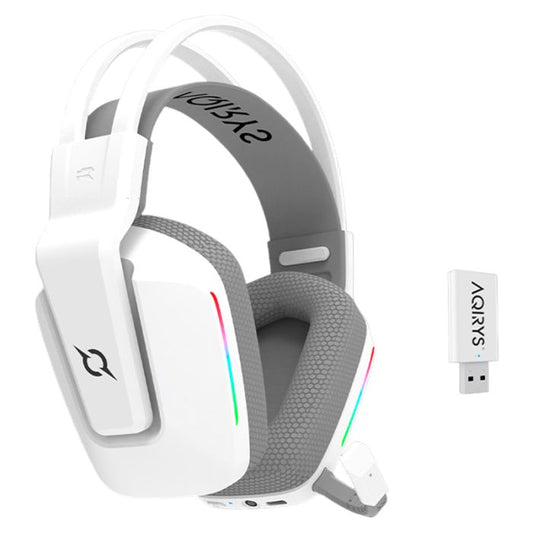 Micro Casque Gamer Sans Fil AQIRYS ALYA Stéréo 3D V2 - Blanc sigshop