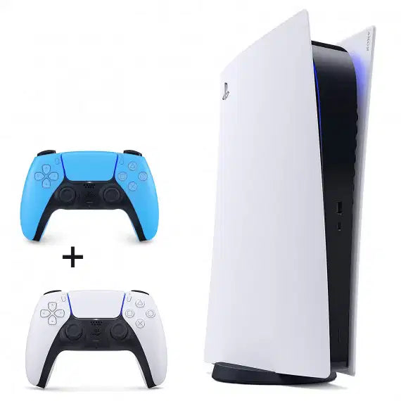 Sony PlayStation 5 Edition Digital ( 1 Manette ) + 1 Manette gratuite (Iceblue) SIGSHOP